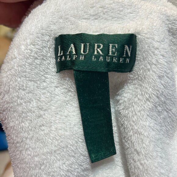 Lauren Ralph Lauren White Plush Terry Robe • Women’s M‎ • Tie Bathrobe Soft Cozy - Picture 6 of 6